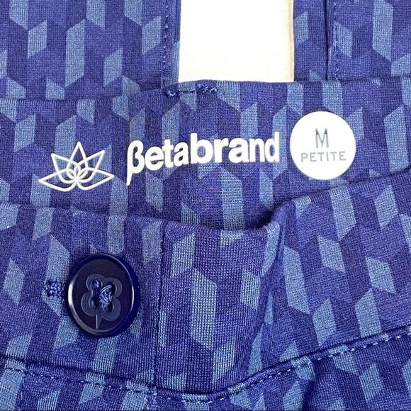 Betabrand blue print bootcut yoga dress pants size MP - Picture 11 of 16